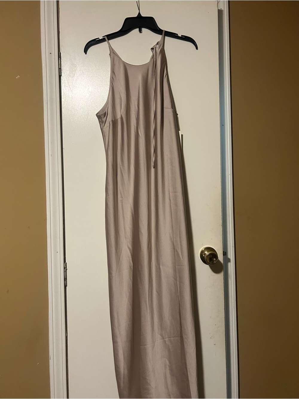 a new day Taupe Sleeveless Maxi Dress with Shoulder Tie